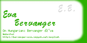 eva bervanger business card